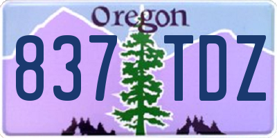 OR license plate 837TDZ