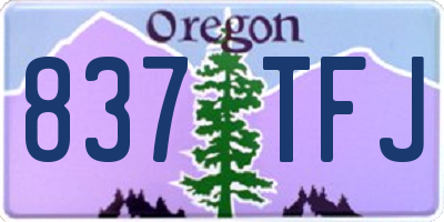 OR license plate 837TFJ