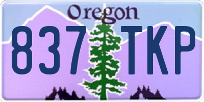 OR license plate 837TKP