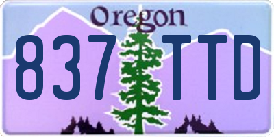 OR license plate 837TTD