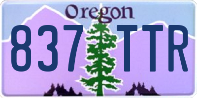 OR license plate 837TTR