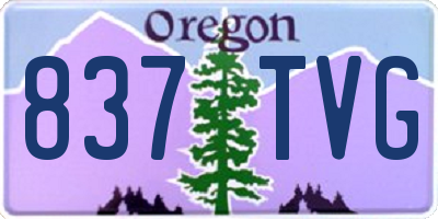 OR license plate 837TVG
