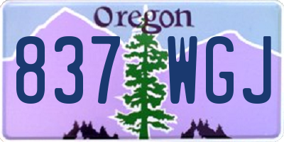 OR license plate 837WGJ
