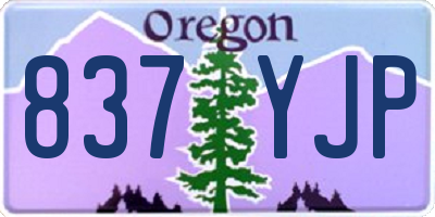 OR license plate 837YJP
