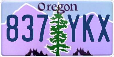 OR license plate 837YKX