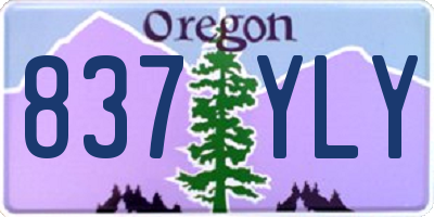OR license plate 837YLY