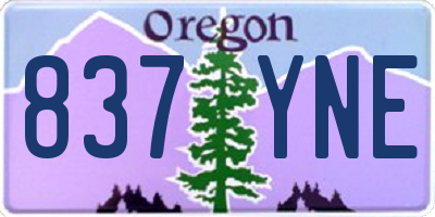 OR license plate 837YNE