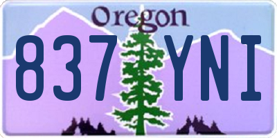 OR license plate 837YNI
