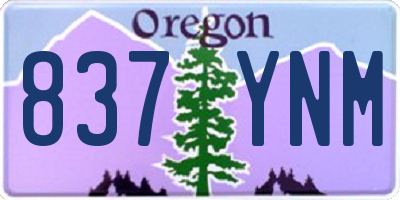 OR license plate 837YNM