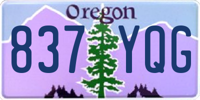 OR license plate 837YQG