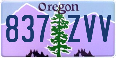 OR license plate 837ZVV