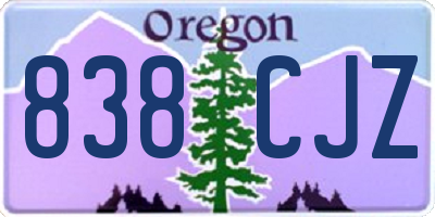 OR license plate 838CJZ