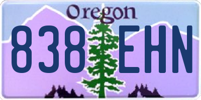 OR license plate 838EHN