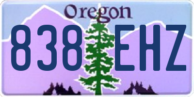 OR license plate 838EHZ