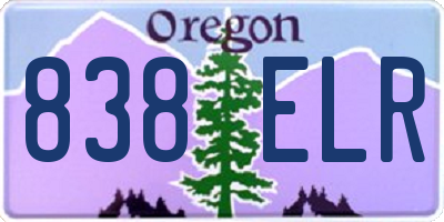 OR license plate 838ELR