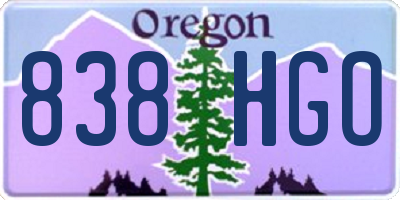 OR license plate 838HGO