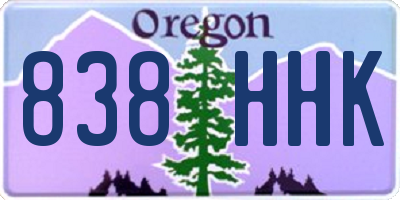 OR license plate 838HHK