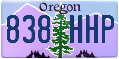 OR license plate 838HHP