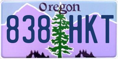 OR license plate 838HKT