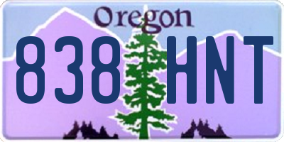 OR license plate 838HNT