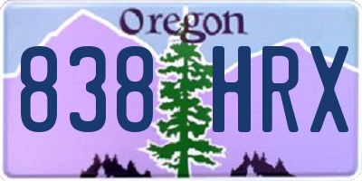 OR license plate 838HRX