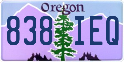 OR license plate 838IEQ