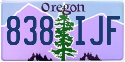 OR license plate 838IJF