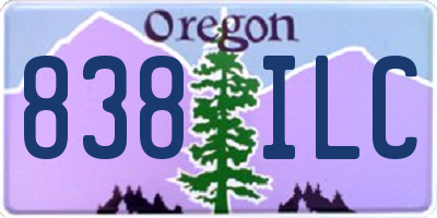 OR license plate 838ILC
