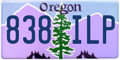 OR license plate 838ILP