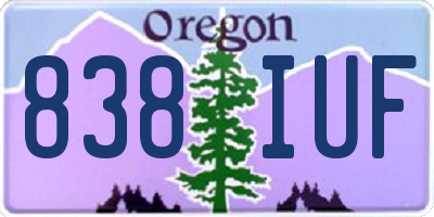 OR license plate 838IUF