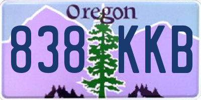 OR license plate 838KKB