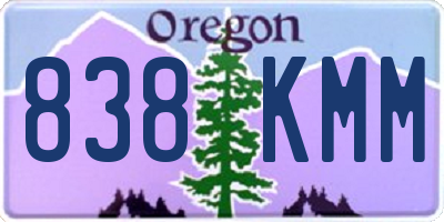 OR license plate 838KMM