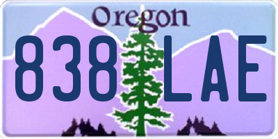 OR license plate 838LAE