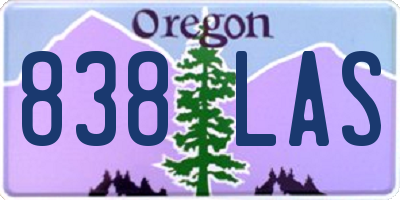 OR license plate 838LAS