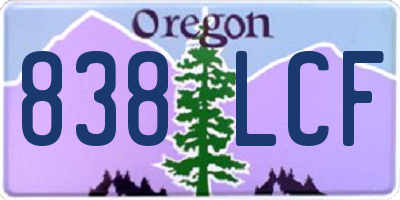 OR license plate 838LCF