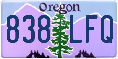 OR license plate 838LFQ