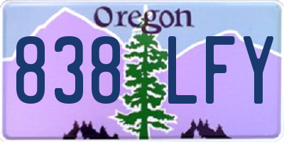 OR license plate 838LFY