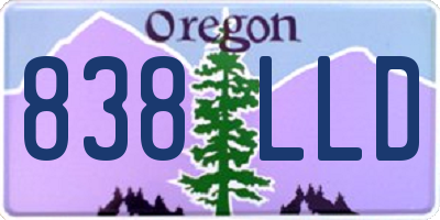 OR license plate 838LLD
