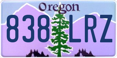 OR license plate 838LRZ