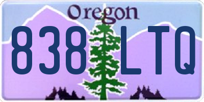 OR license plate 838LTQ