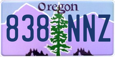 OR license plate 838NNZ