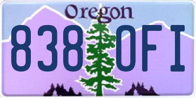 OR license plate 838OFI