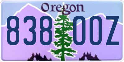 OR license plate 838OOZ