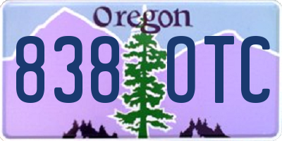 OR license plate 838OTC