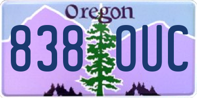 OR license plate 838OUC