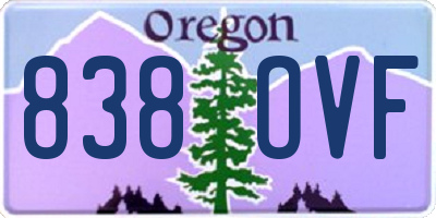 OR license plate 838OVF