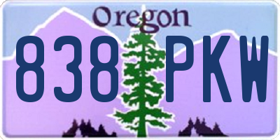 OR license plate 838PKW