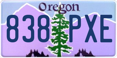 OR license plate 838PXE