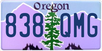 OR license plate 838QMG
