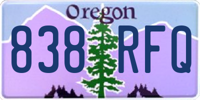 OR license plate 838RFQ